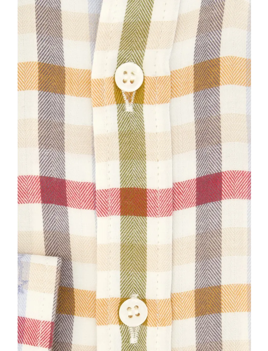 Paul & Shark overhemd beige geruit