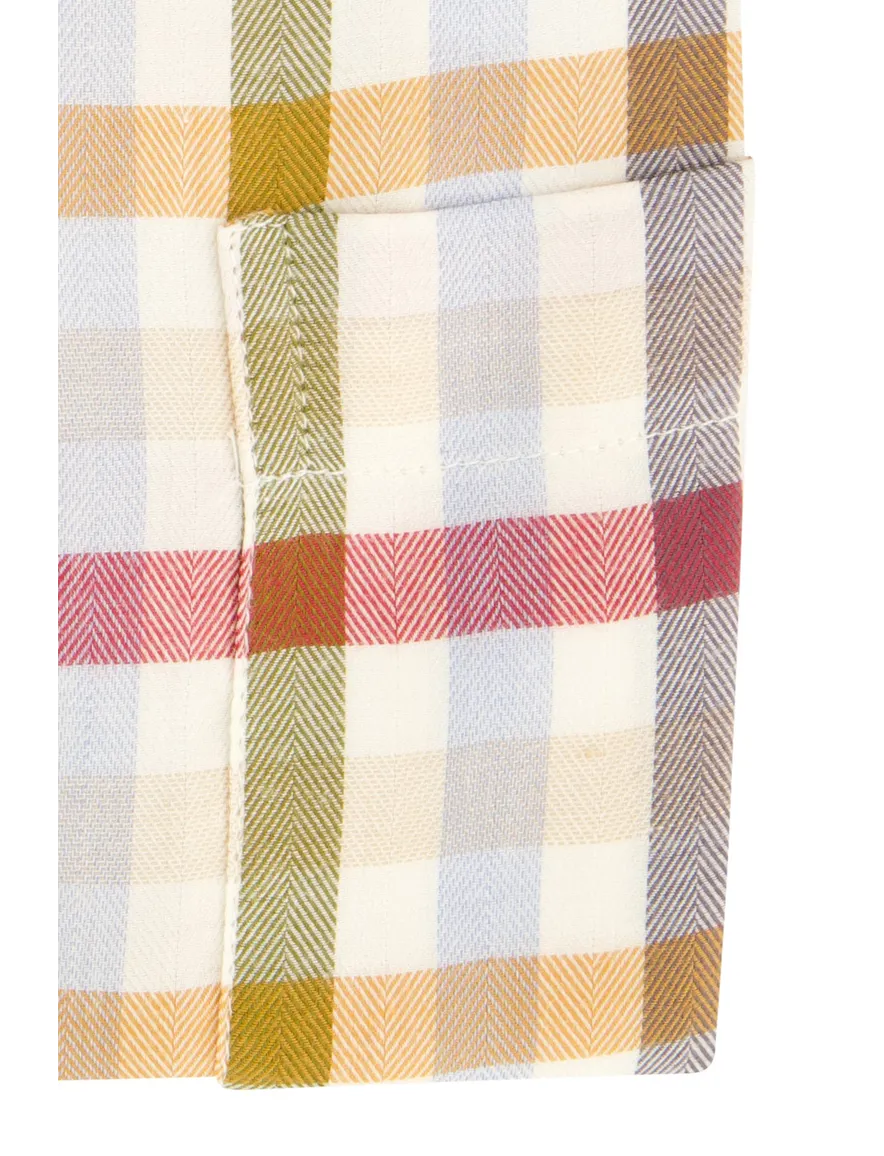 Paul & Shark overhemd beige geruit
