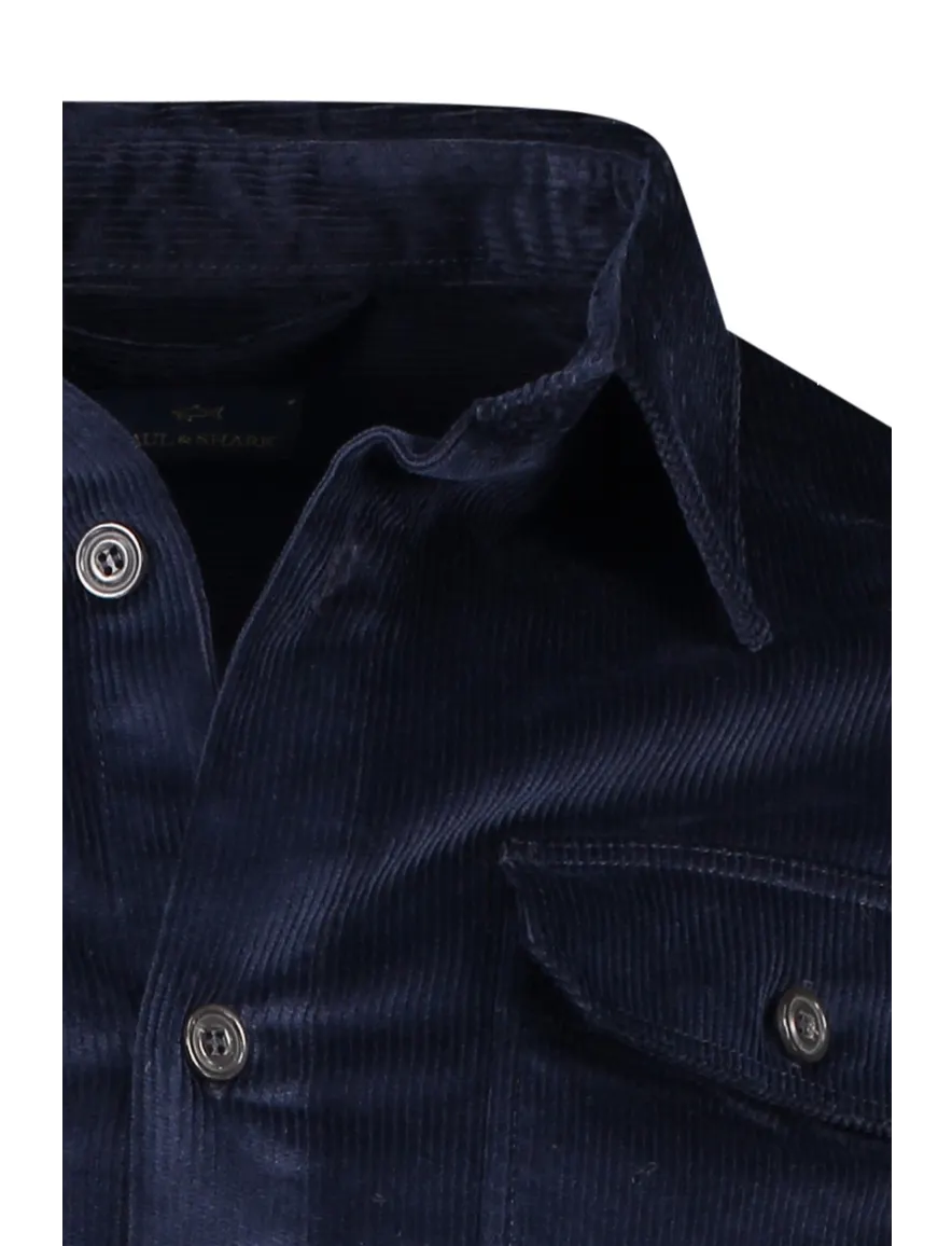 Paul & Shark Overshirt donkerblauw dubbele borstzak