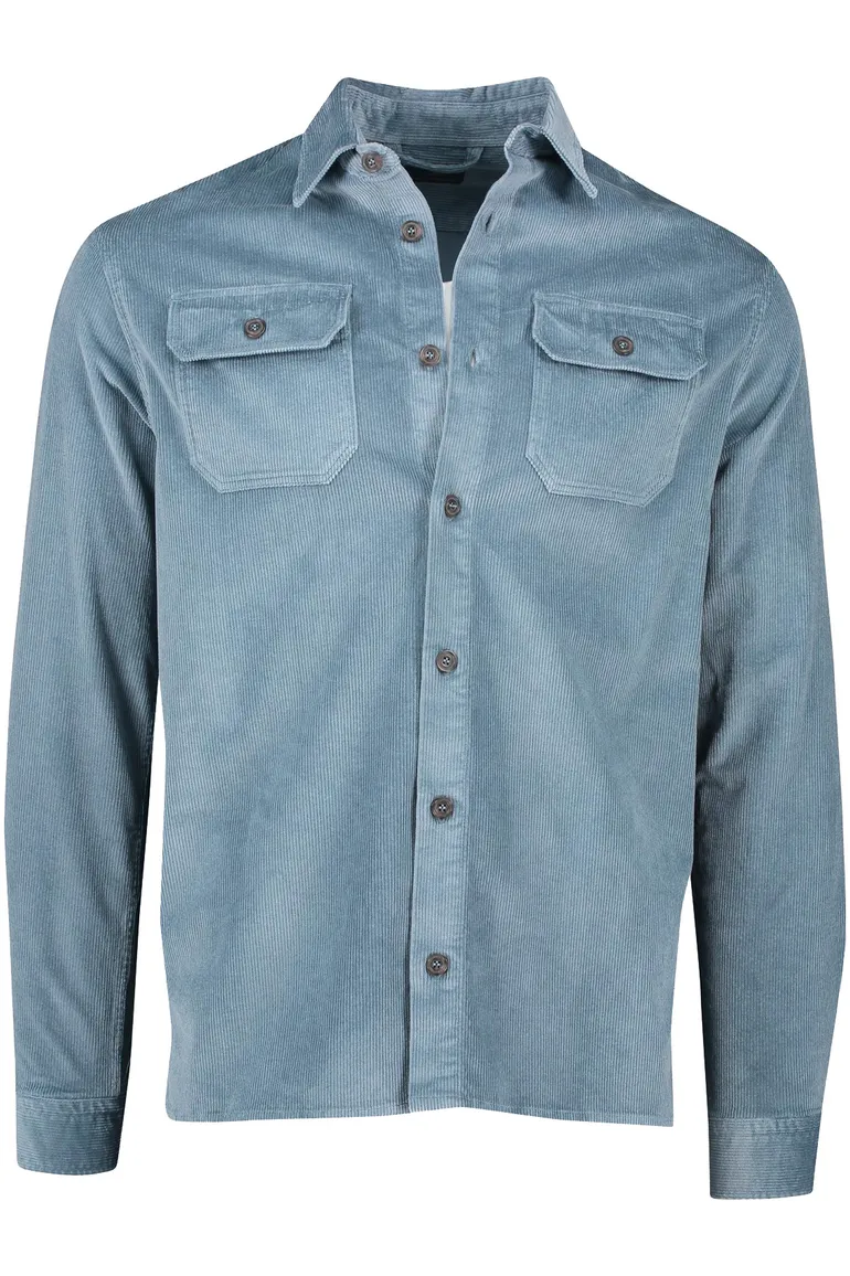 Paul & Shark overshirt lichtblauw corduroy