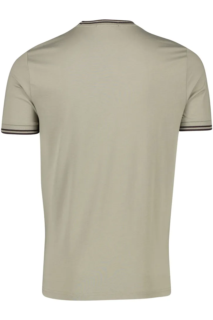Fred Perry t-shirt effen bruin katoen
