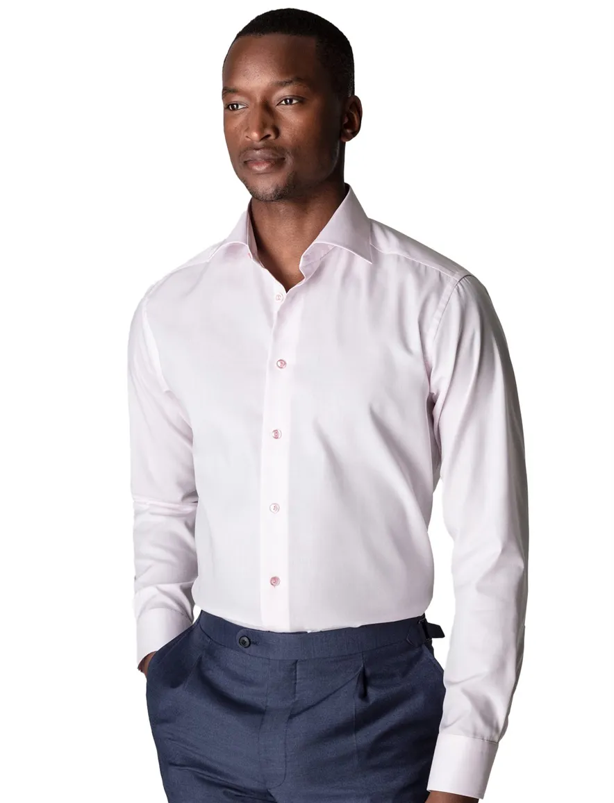 Eton overhemd roze Textured Twill slim fit