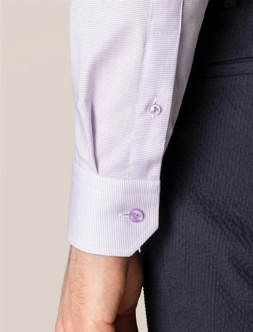 Eton overhemd effen paars slim fit katoen
