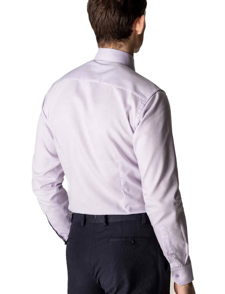 Eton overhemd effen paars slim fit katoen