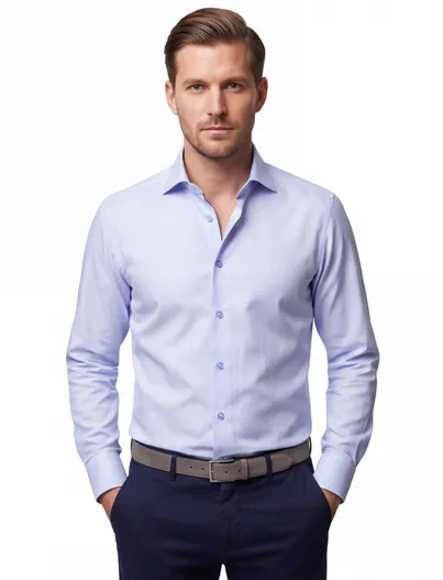 Eton Eton patroon overhemd lichtblauw contemporary fit