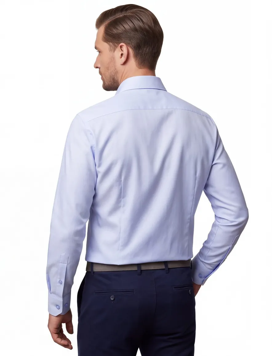 Eton overhemd lichtblauw patroon