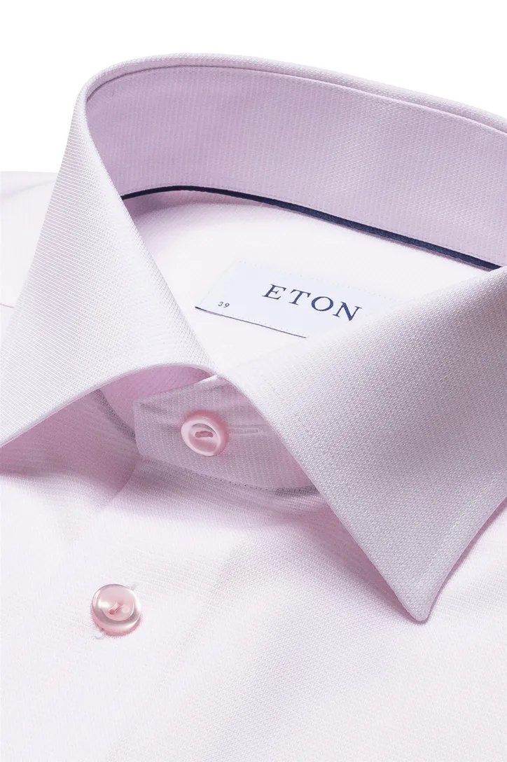 Katoenen Eton contemporary fit overhemd roze