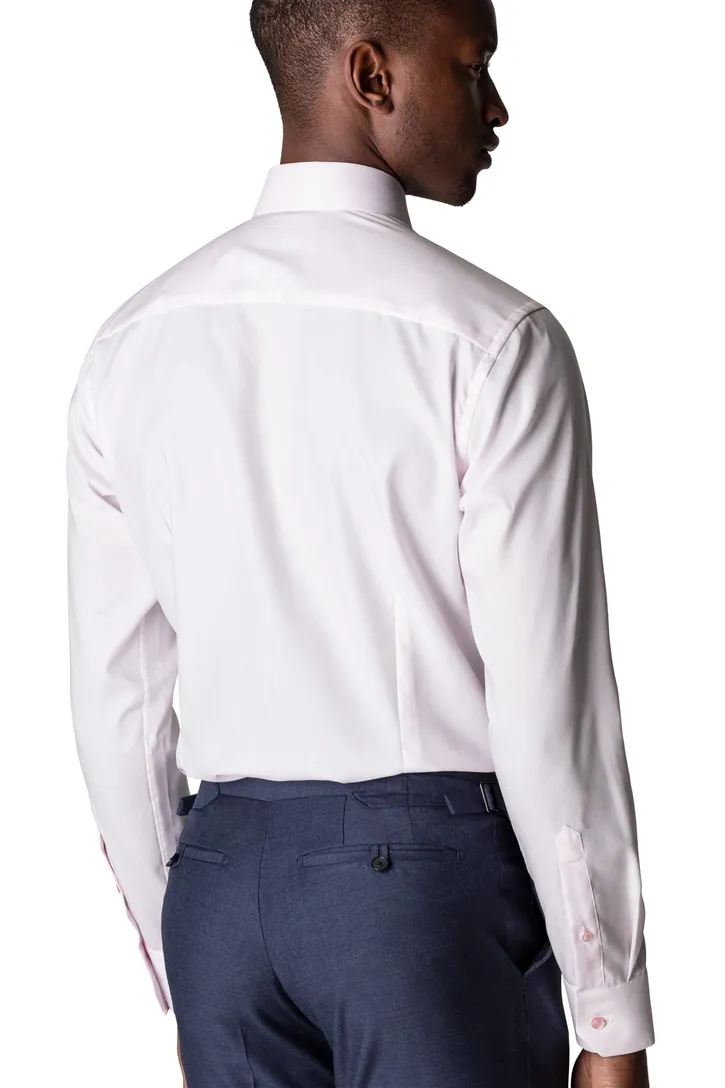 Katoenen Eton contemporary fit overhemd roze