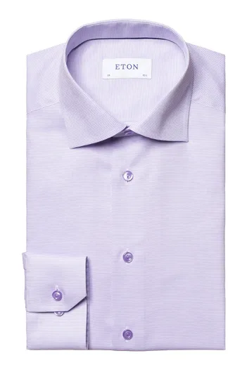 Eton Eton contemporary fit katoenen overhemd lichtpaars