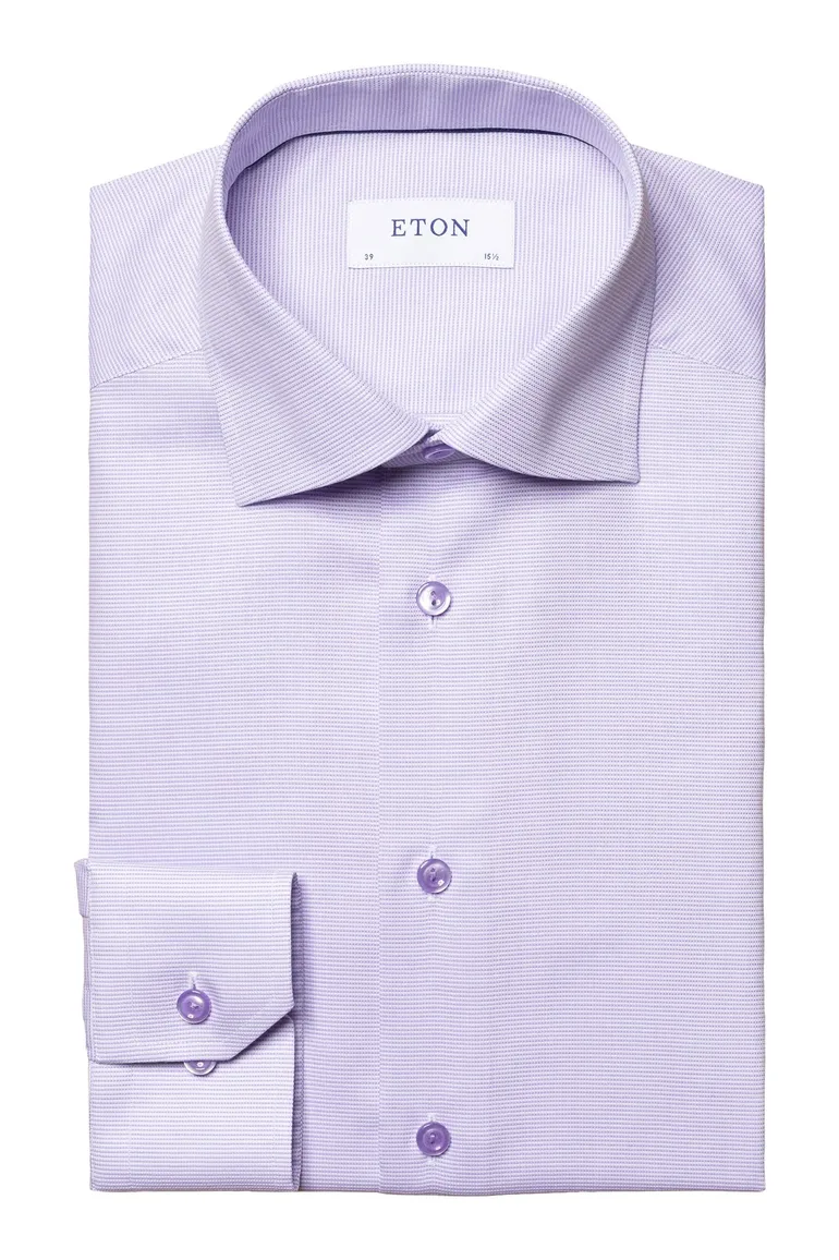 Eton contemporary fit katoenen overhemd lichtpaars