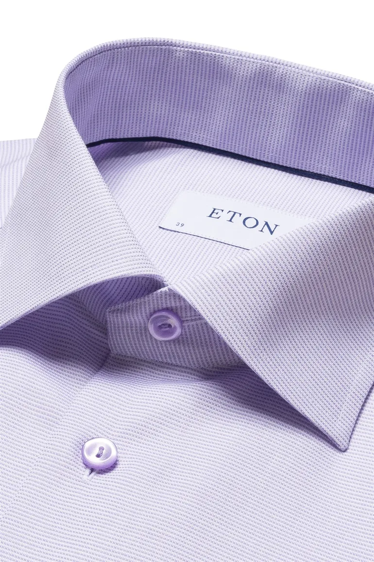Eton contemporary fit katoenen overhemd lichtpaars