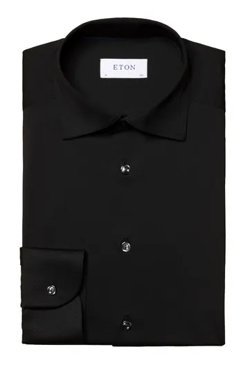 Eton Eton Slim Fit business overhemd zwart