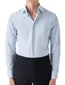 Katoenen Eton overhemd effen lichtblauw slim fit