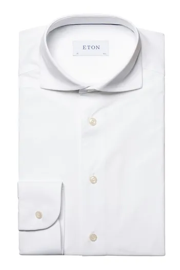 Eton Overhemd Eton four-way stretcj wit contemporary fit