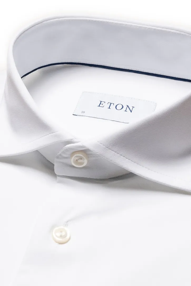 Eton overhemd wit Four-Way Stretch contemporary fit