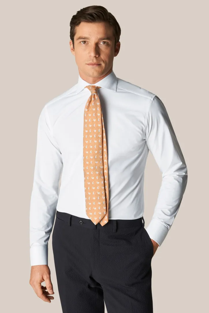 Eton overhemd wit Four-Way Stretch contemporary fit