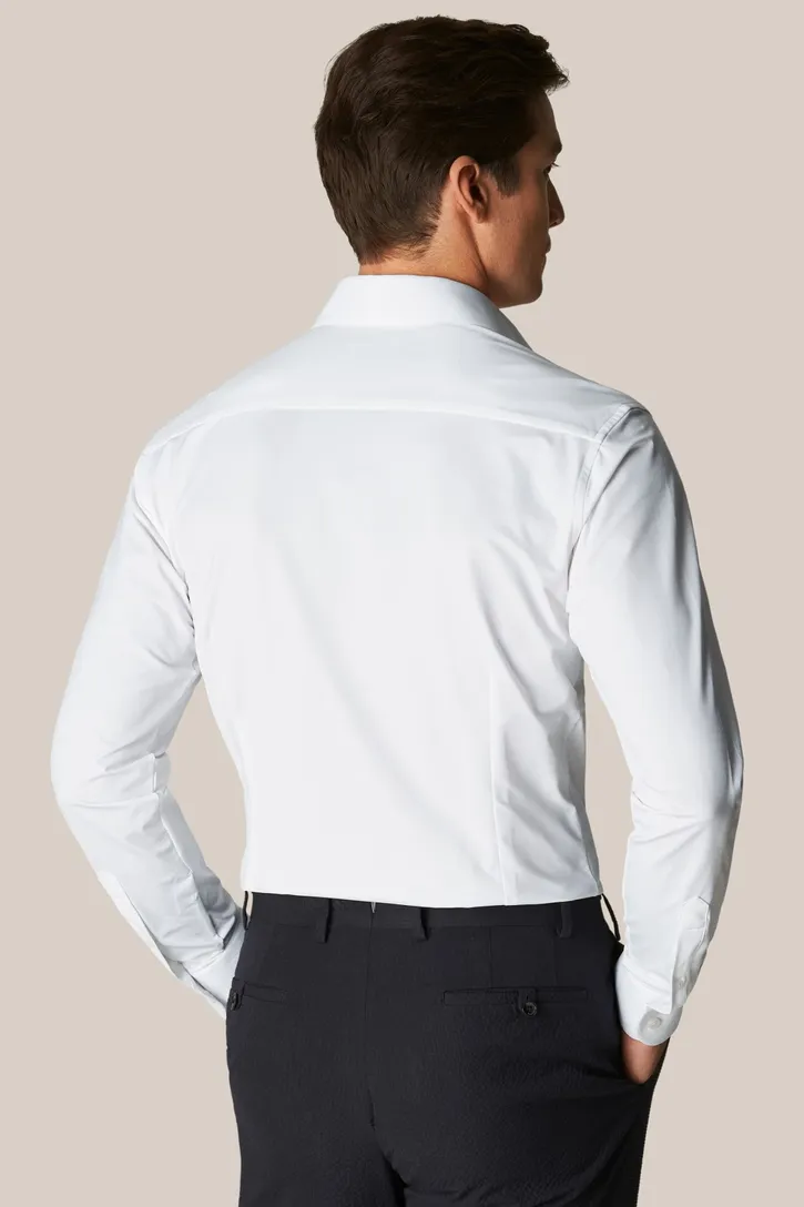 Eton overhemd wit Four-Way Stretch contemporary fit