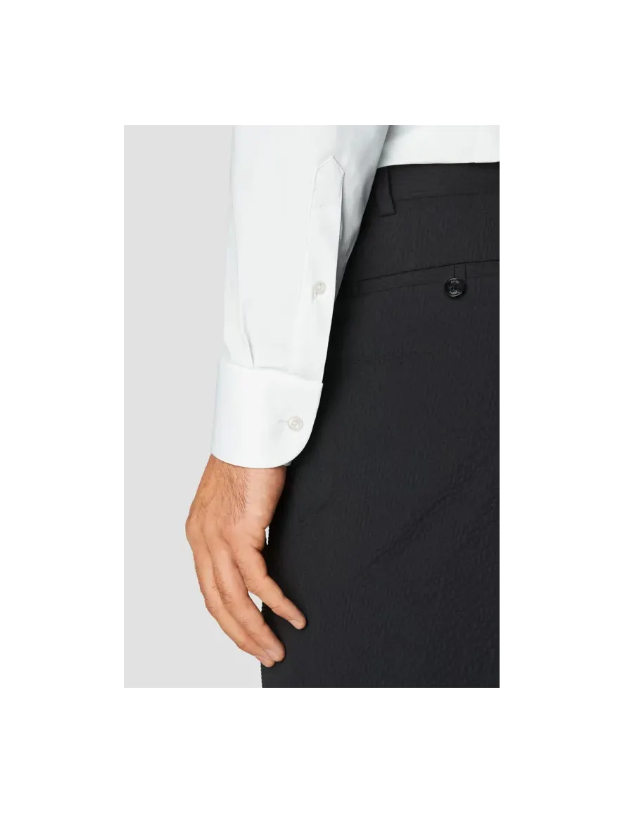 Eton overhemd slim fit wit four-way stretch
