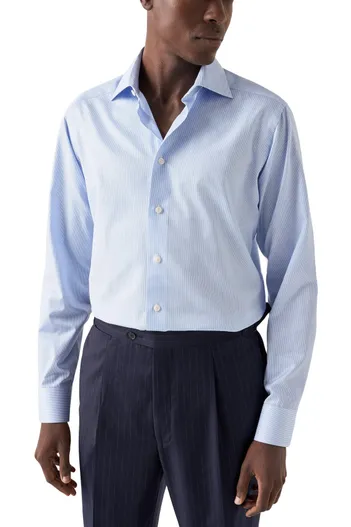 Eton Eton Slim Fit business overhemd lichtblauw
