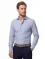 Katoenen Eton overhemd gestreept blauw slim fit
