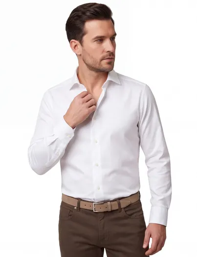 Eton Overhemd Eton business wit slim fit
