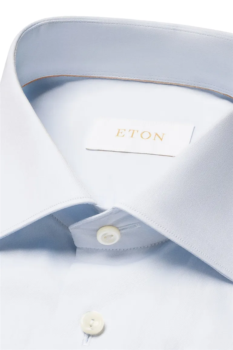 Eton overhemd lichtblauw effen