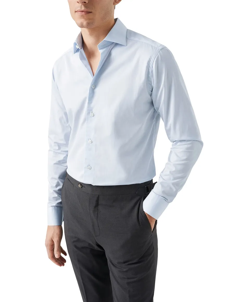 Eton overhemd lichtblauw contemporary fit katoen