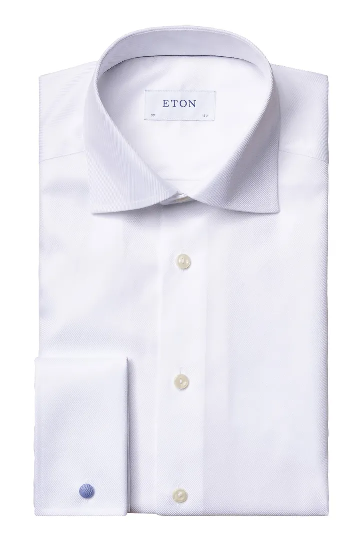 Eton contemporary fit overhemd wit katoen french cuff