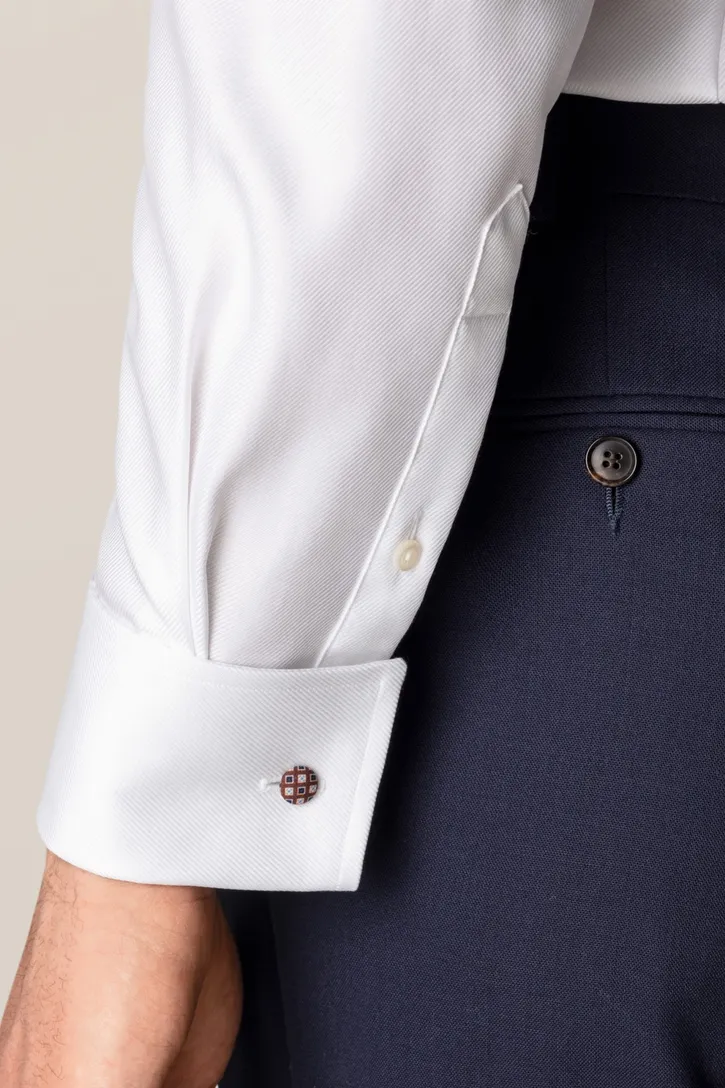 Eton contemporary fit overhemd wit katoen french cuff
