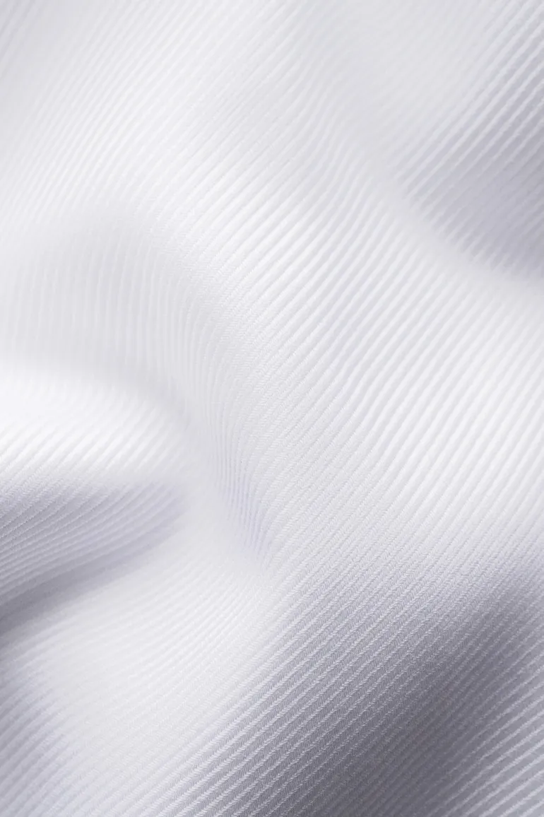 Eton overhemd wit french cuff contemporary fit textured twill