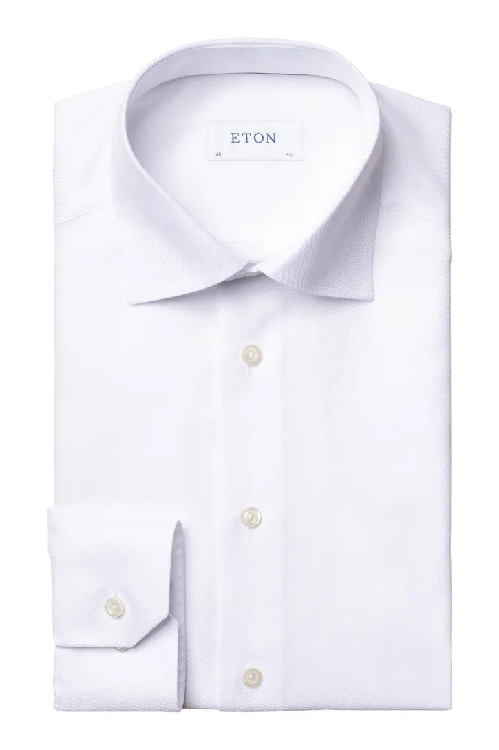 Eton overhemd contemporary twill wit katoen