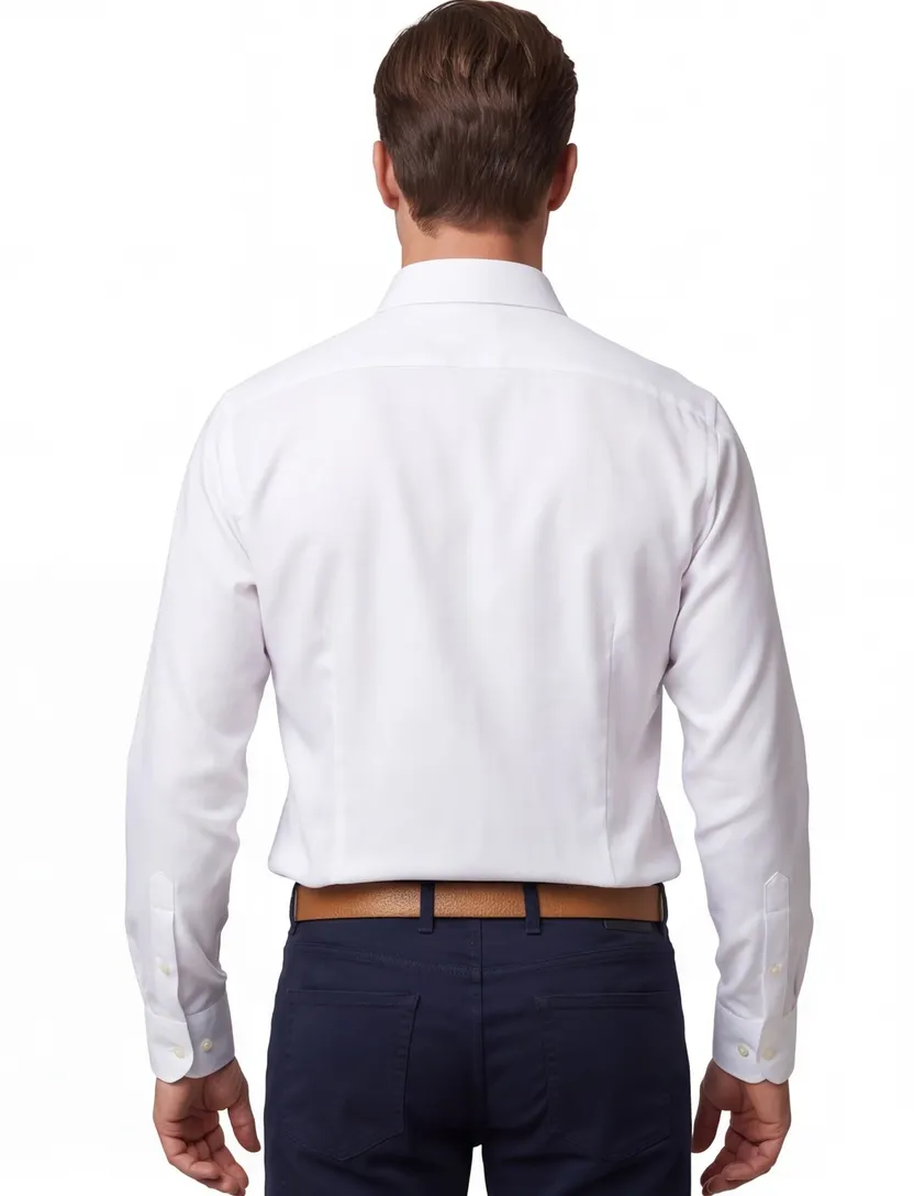 Eton overhemd contemporary twill wit katoen