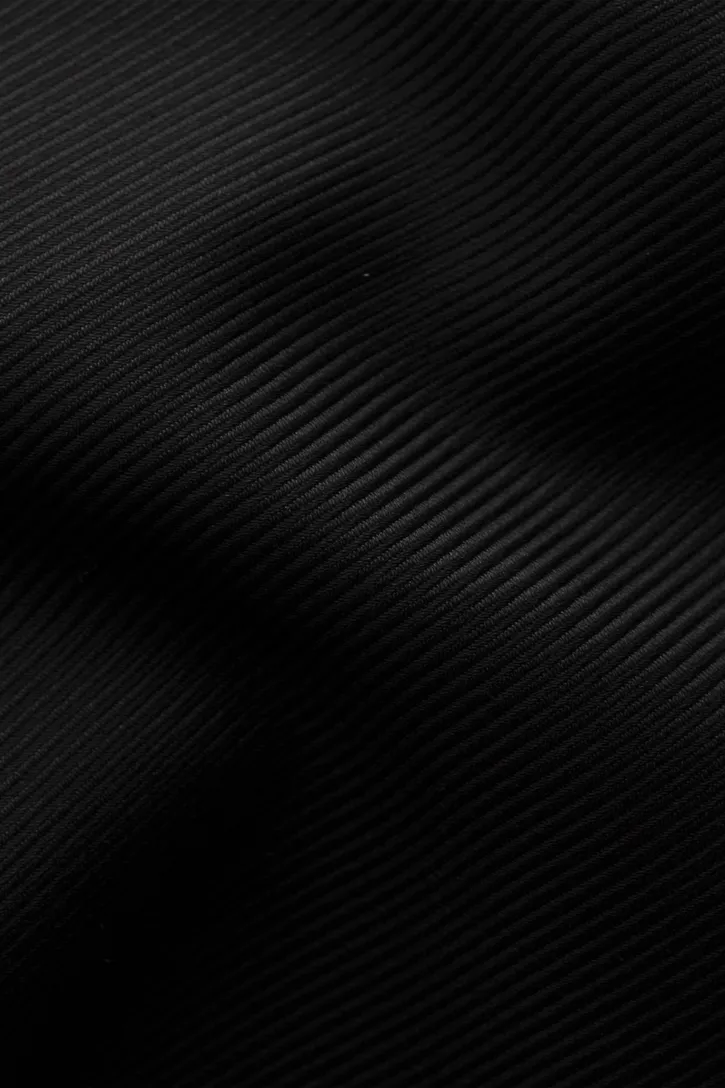 Contemporary fit Eton overhemd zwart Textured Twill katoen