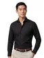 Eton overhemd zwart Textured Twill katoen effen