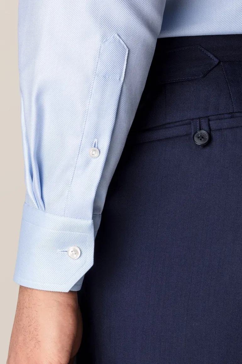 Eton overhemd katoen contemporary fit lichtblauw Textured Twill