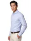 Katoenen lichtblauw Eton overhemd textured twill contemporary