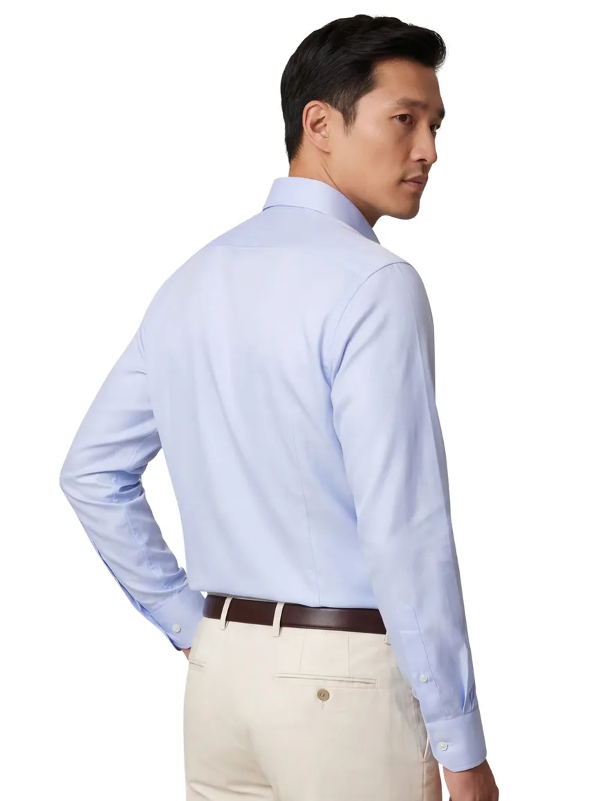 Eton overhemd katoen contemporary fit lichtblauw Textured Twill