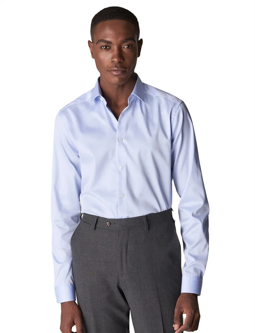Eton business overhemd super slim fit Signature Twill lichtblauw