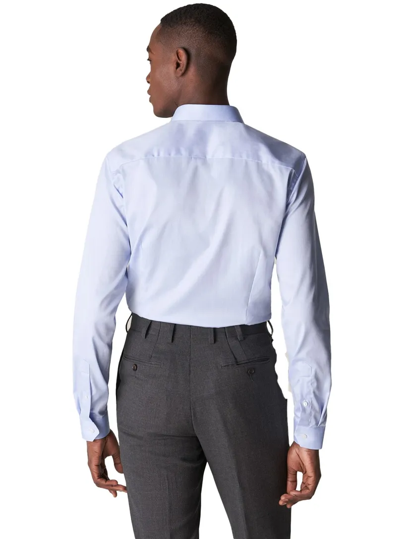 Eton business overhemd super slim fit Signature Twill lichtblauw