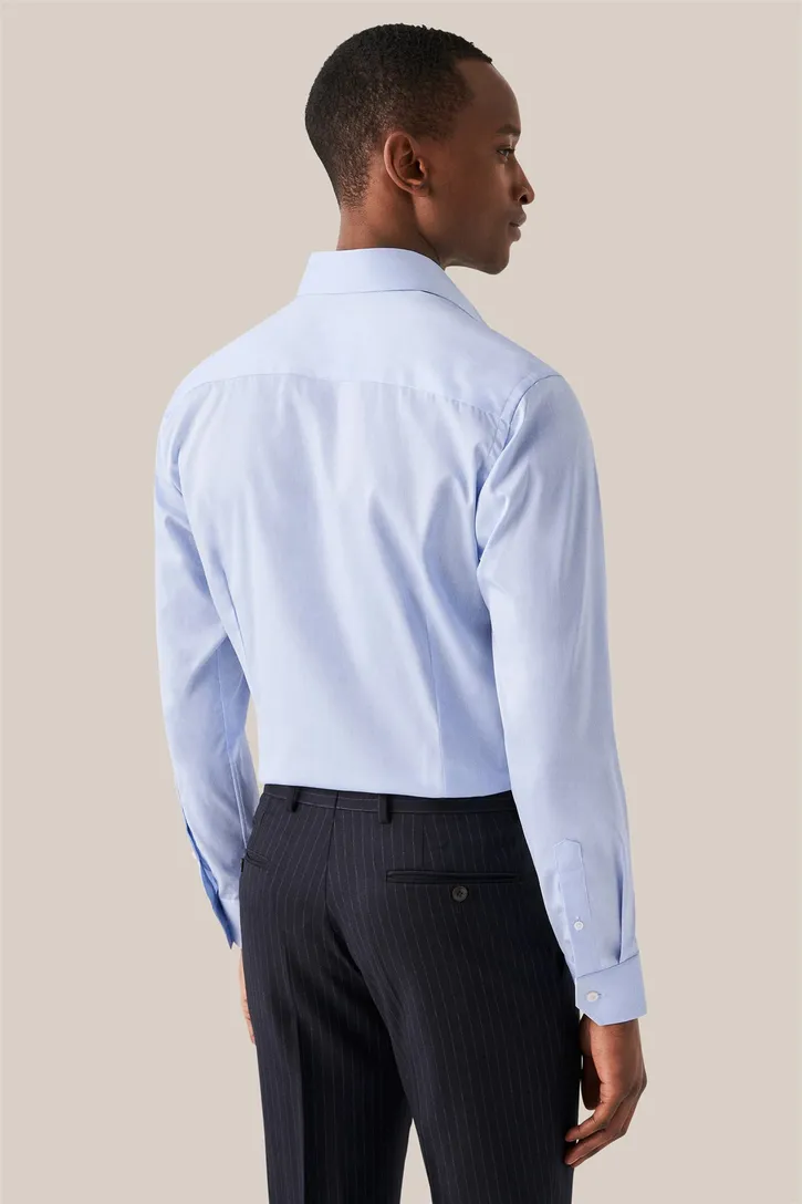 Eton business Signature Twill overhemd super slim fit lichtblauw