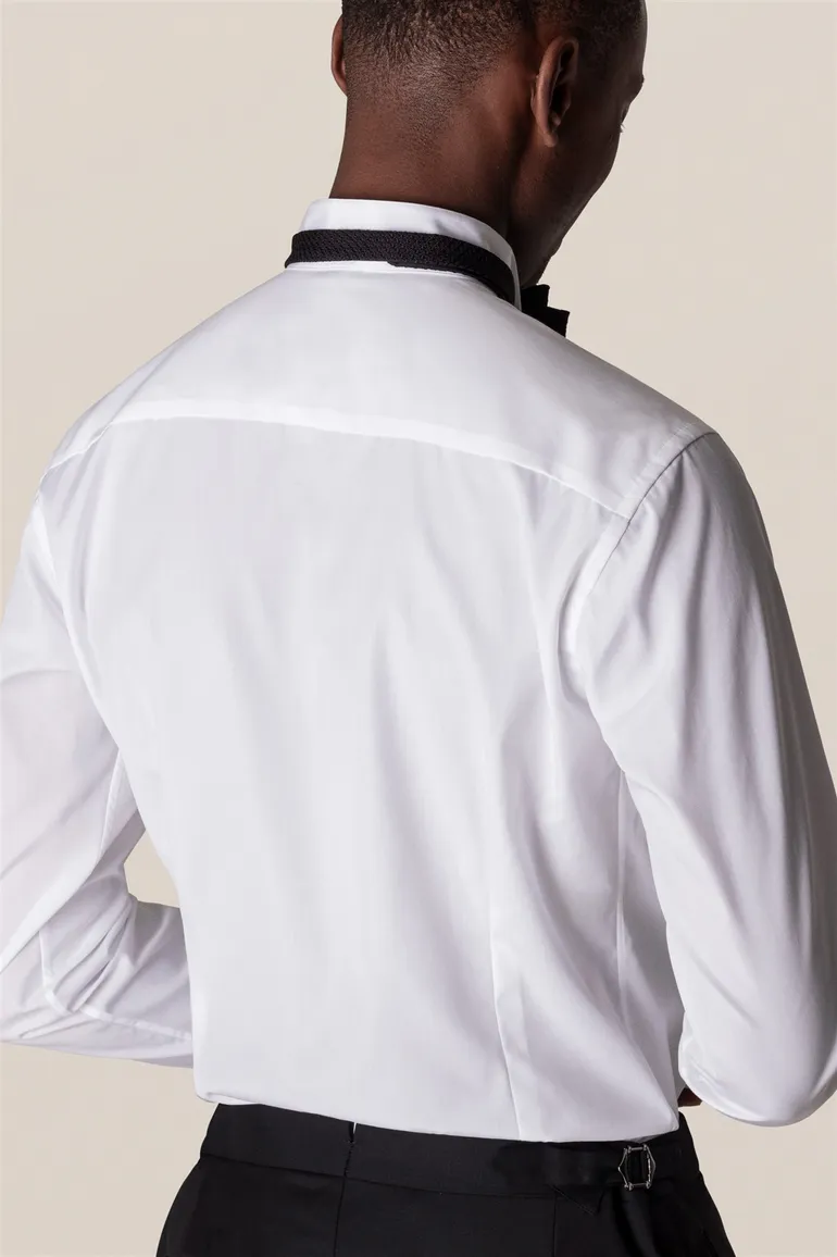 Eton overhemd wit Plissé Tuxedo French Cuff slim fit