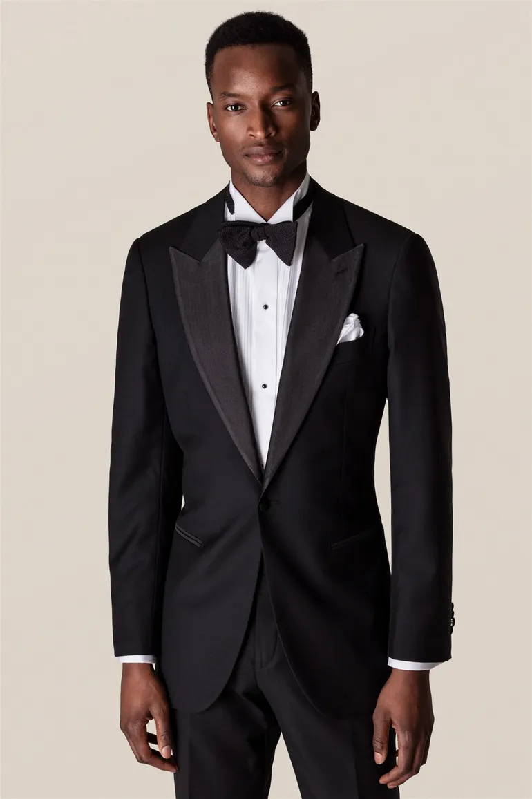 Eton overhemd wit Plissé Tuxedo French Cuff slim fit