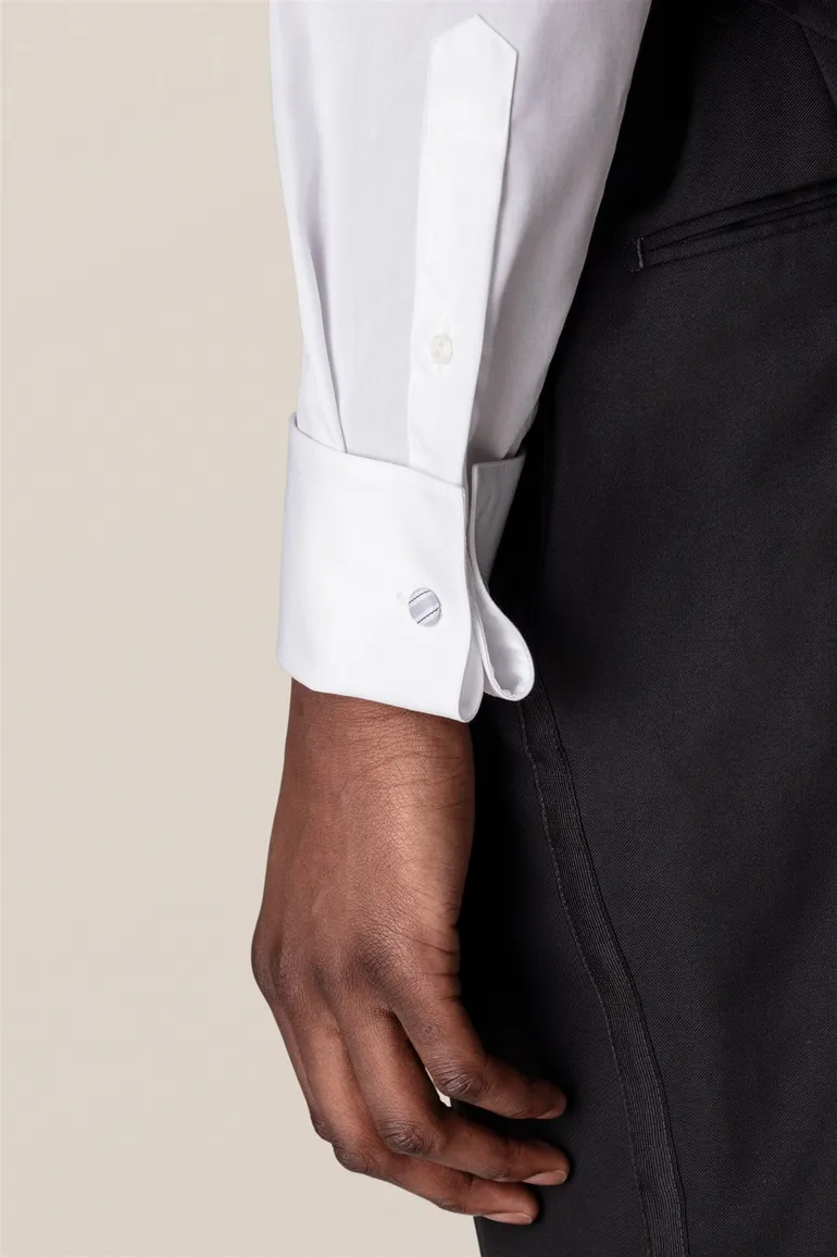 Eton overhemd wit Plissé Tuxedo French Cuff slim fit