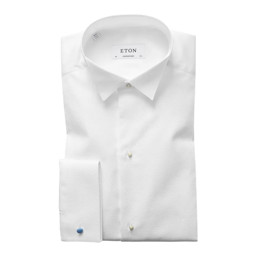 Contemporary fit Eton overhemd wit smoking