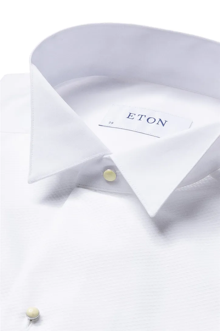 Contemporary fit Eton overhemd wit smoking