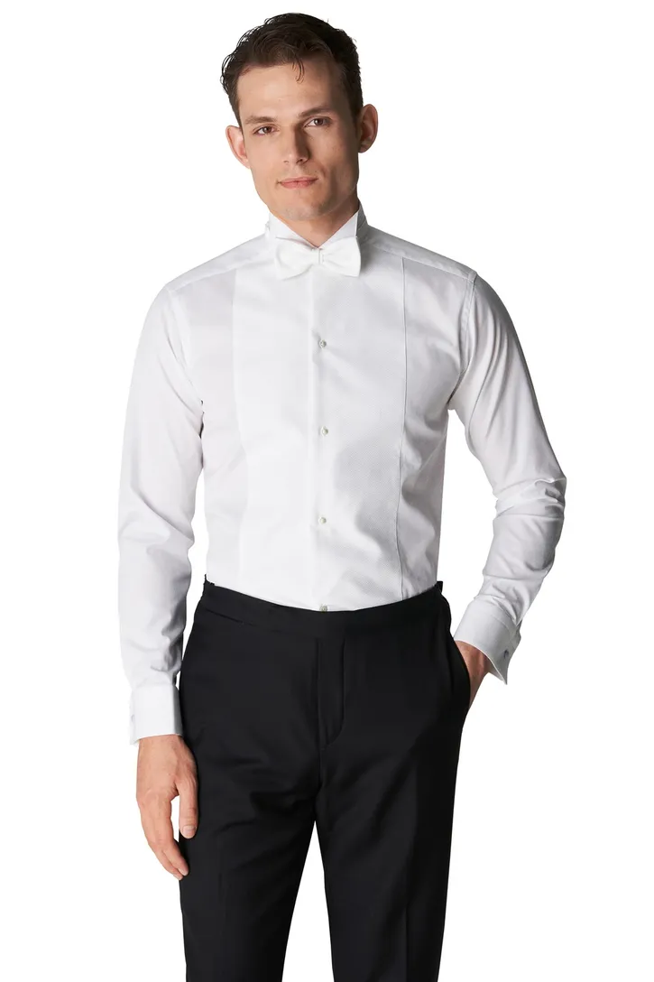 Contemporary fit Eton overhemd wit smoking