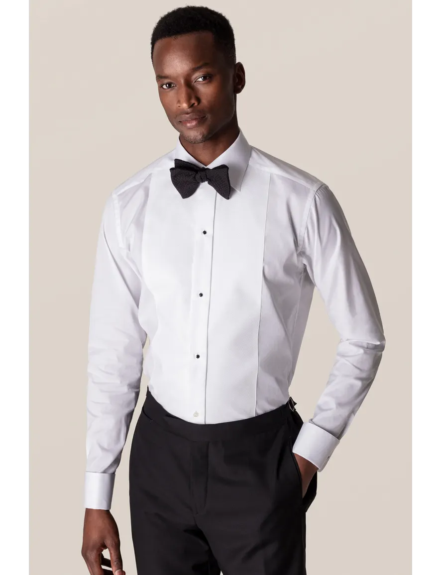 Eton overhemd katoen effen wit French Cuff