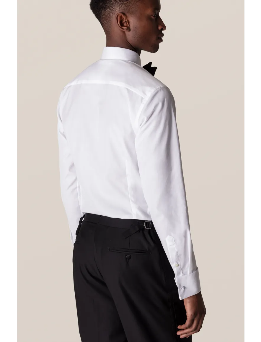 Eton overhemd katoen effen wit French Cuff