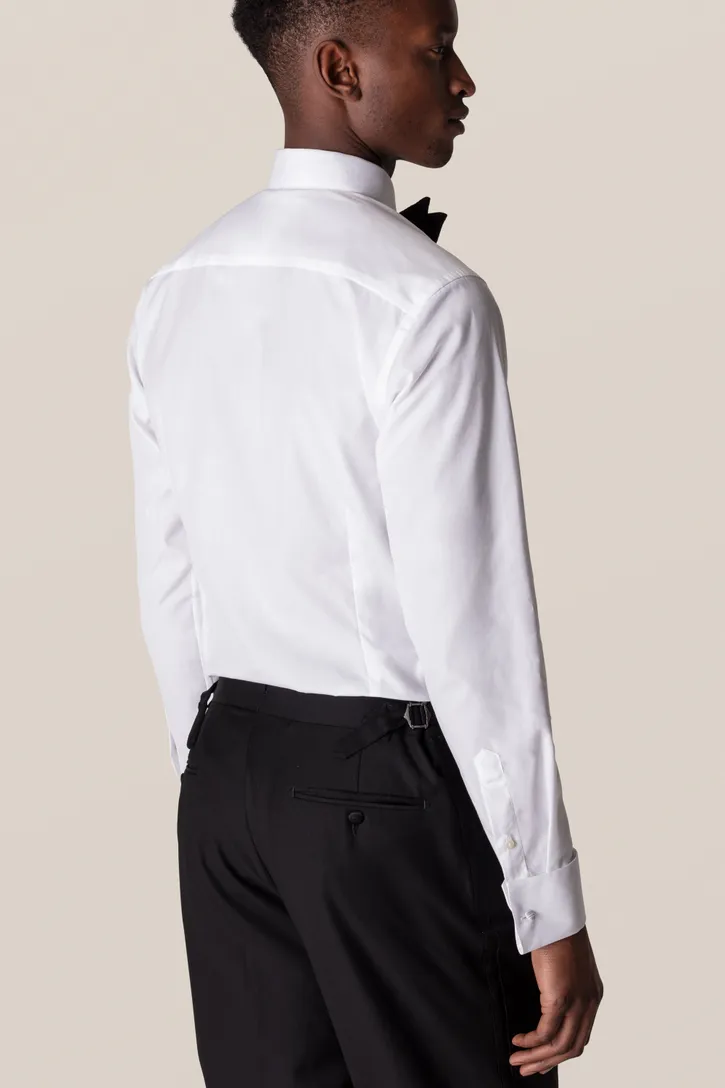 Katoenen Eton overhemd effen witFrench Cuff