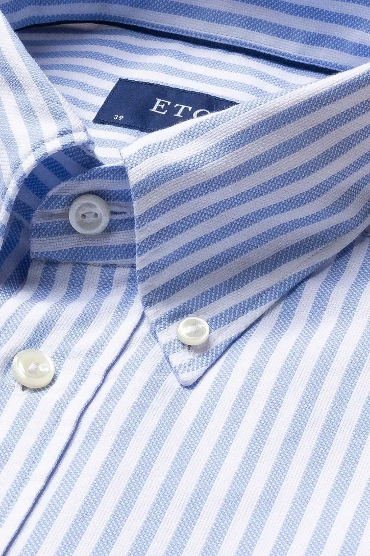 Royal Oxford business Eton lichtblauw gestreept overhemd